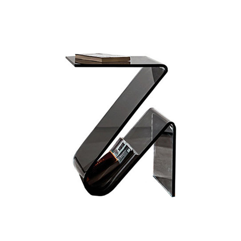 Ultra-Modern Side Table Acrylic Pedestal Accent Side Table for Bedroom