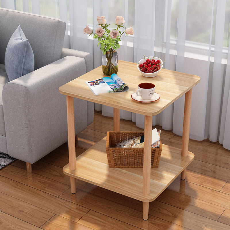 Engineered Wood 4 Legs End Table 2/3-tier Side Table for Living Room
