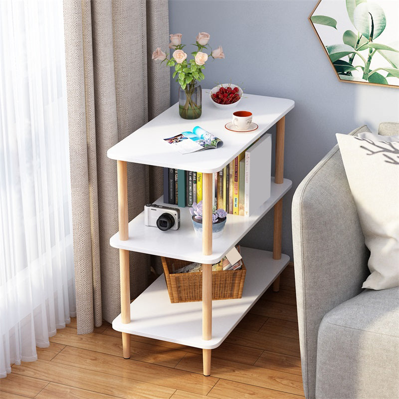 Engineered Wood 4 Legs End Table 2/3-tier Side Table for Living Room