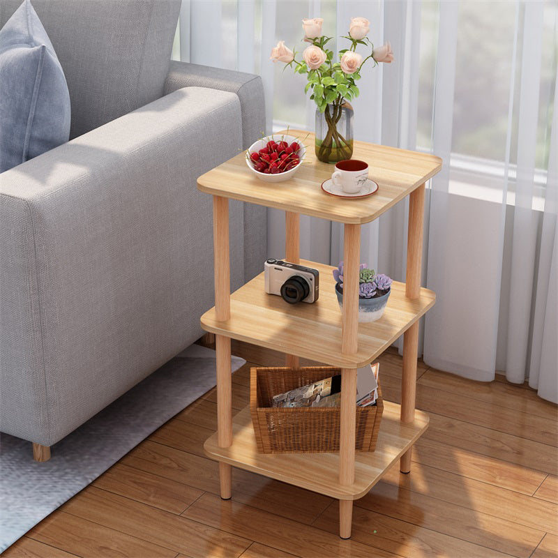 Engineered Wood 4 Legs End Table 2/3-tier Side Table for Living Room
