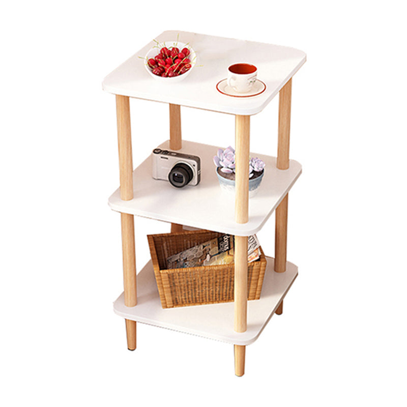 Engineered Wood 4 Legs End Table 2/3-tier Side Table for Living Room