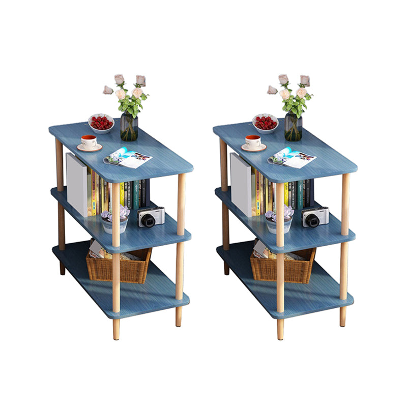 Engineered Wood 4 Legs End Table 2/3-tier Side Table for Living Room