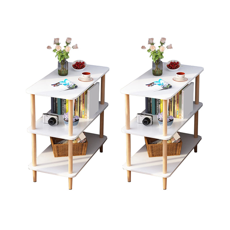 Engineered Wood 4 Legs End Table 2/3-tier Side Table for Living Room