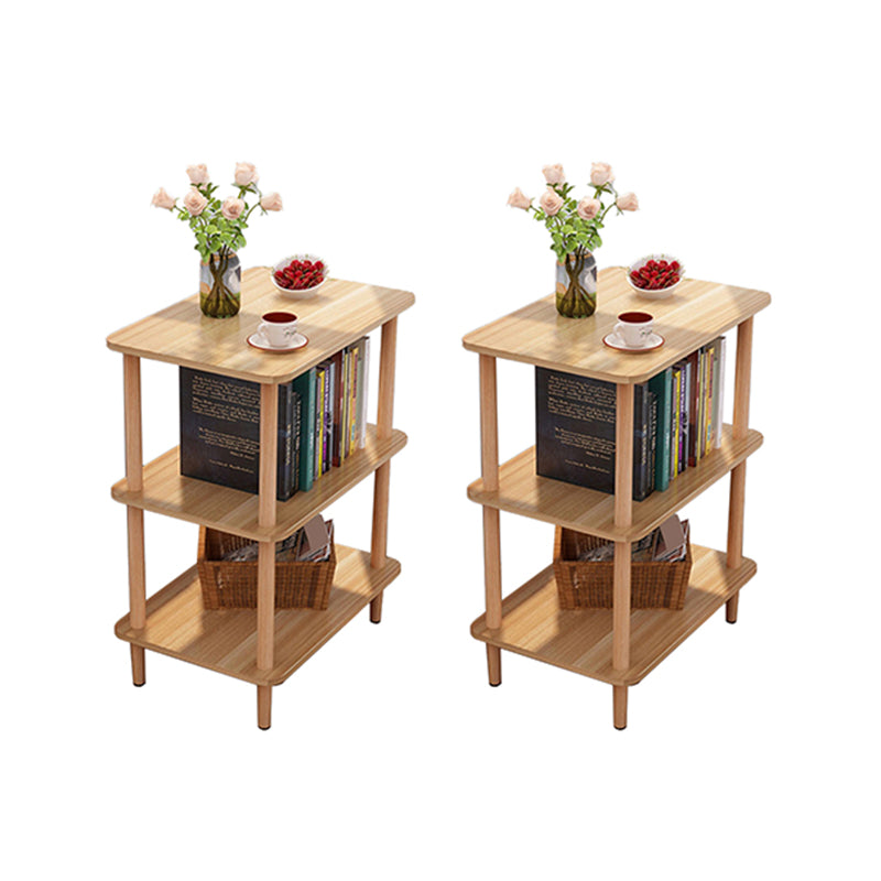 Engineered Wood 4 Legs End Table 2/3-tier Side Table for Living Room