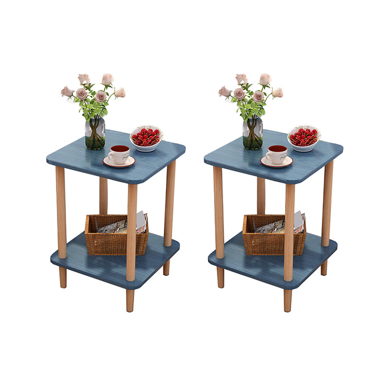 Engineered Wood 4 Legs End Table 2/3-tier Side Table for Living Room