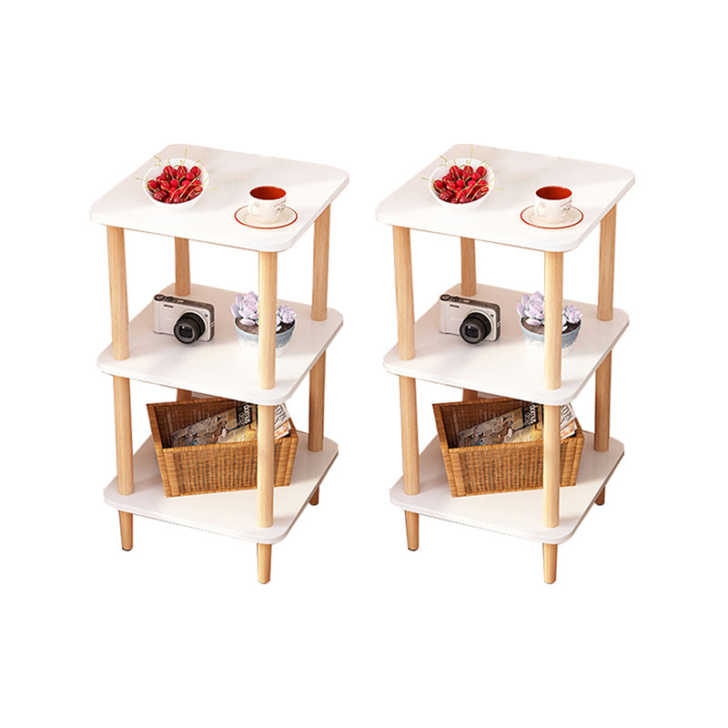 Engineered Wood 4 Legs End Table 2/3-tier Side Table for Living Room
