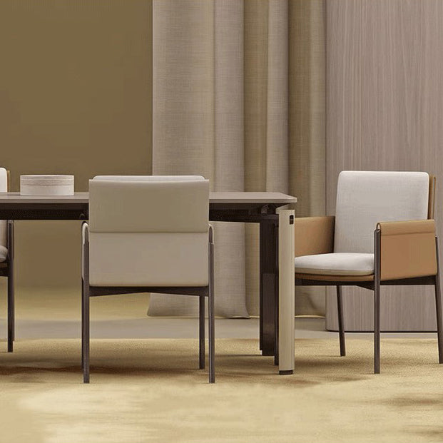 Industrial Upholstered Arm Chair Parsons Dining Room Dining Chair