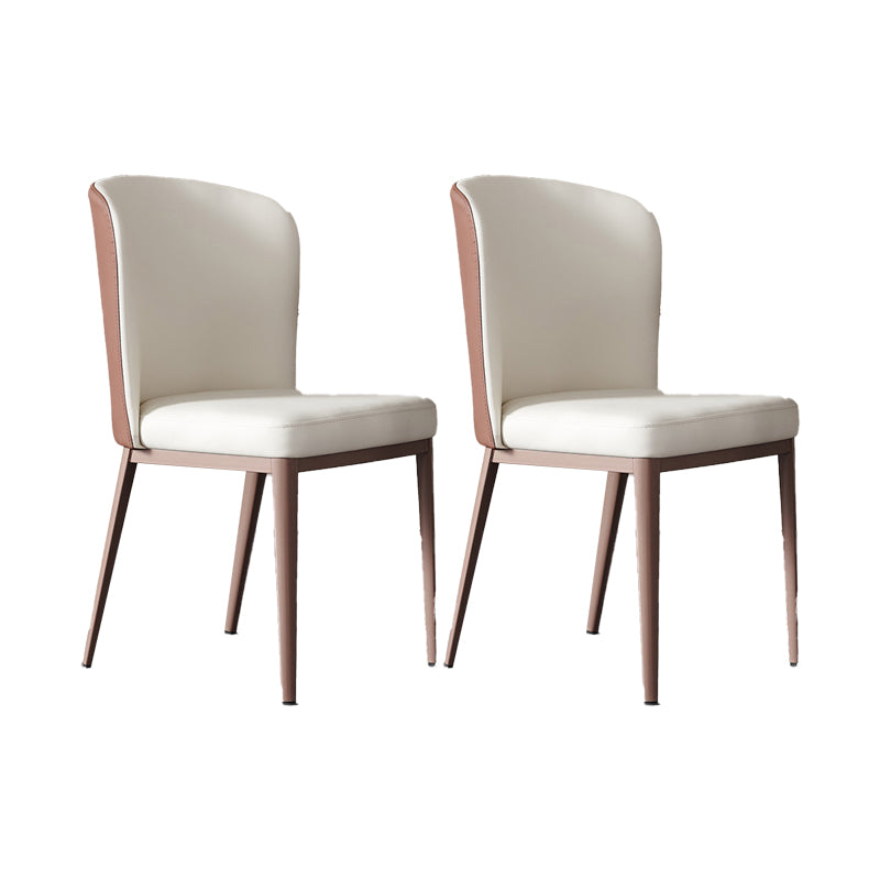 Dining Room Metal Legs Chair Faux Leather Parsons Dining Chair