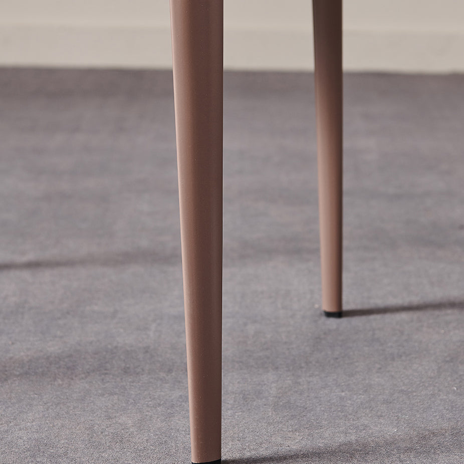 Dining Room Metal Legs Chair Faux Leather Parsons Dining Chair