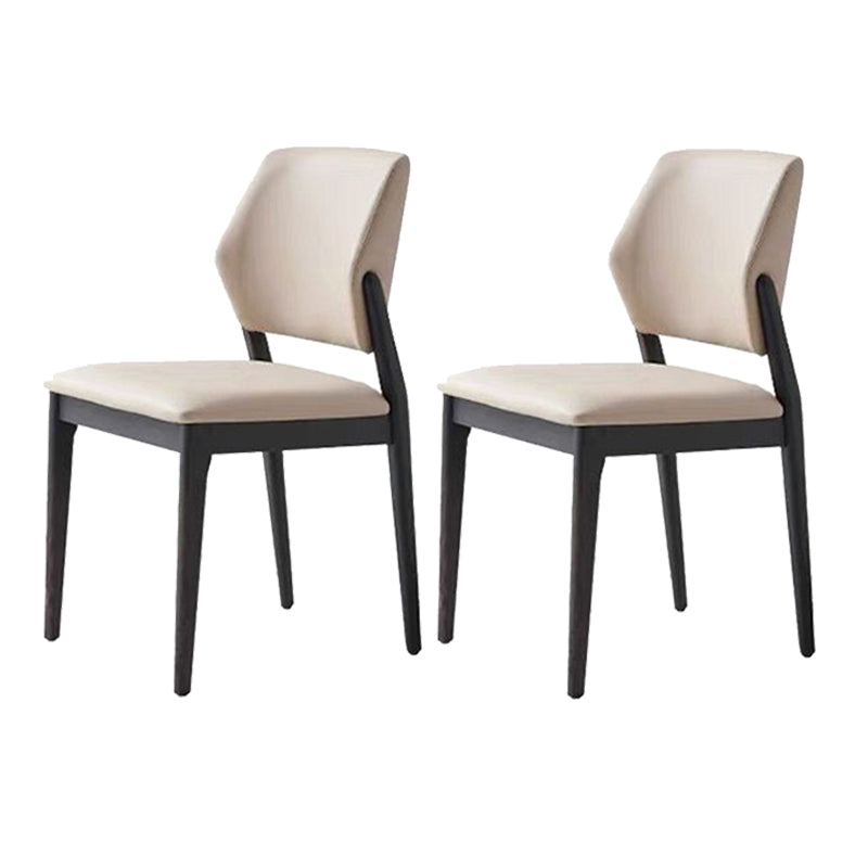 Industrial Upholstered Armless Chair Dining Room Open Back Dining Chair
