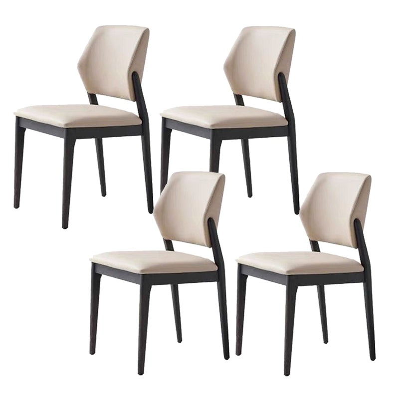 Industrial Upholstered Armless Chair Dining Room Open Back Dining Chair
