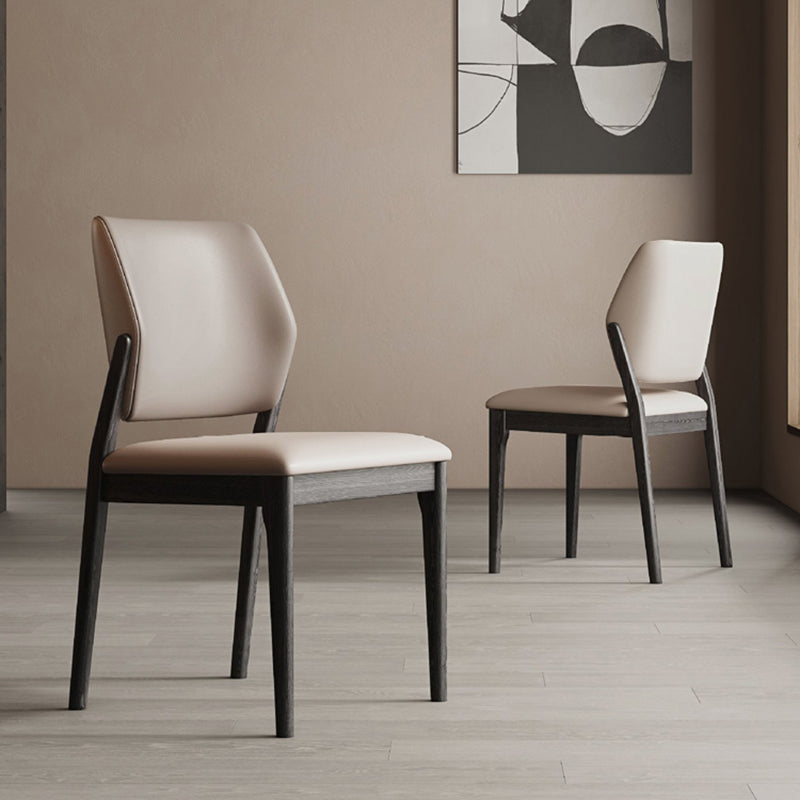 Industrial Upholstered Armless Chair Dining Room Open Back Dining Chair