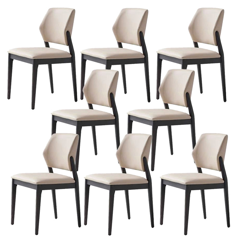 Industrial Upholstered Armless Chair Dining Room Open Back Dining Chair