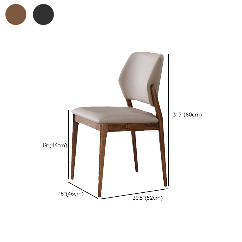 Industrial Upholstered Armless Chair Dining Room Open Back Dining Chair
