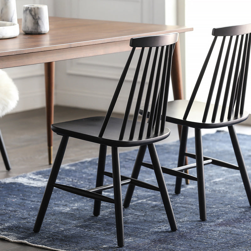 Dining Room Armless Dining Chair Home Slat Back Solid Wood Chair