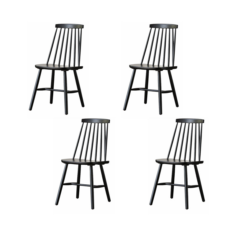 Dining Room Armless Dining Chair Home Slat Back Solid Wood Chair
