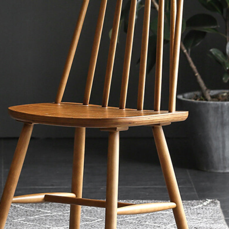 Dining Room Armless Dining Chair Home Slat Back Solid Wood Chair