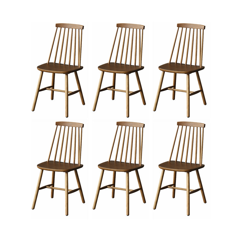 Dining Room Armless Dining Chair Home Slat Back Solid Wood Chair