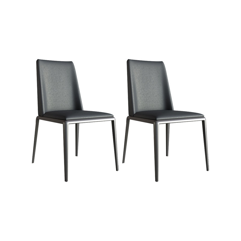 Industrial Upholstered Armless Chair Kitchen Parsons Dining Chair
