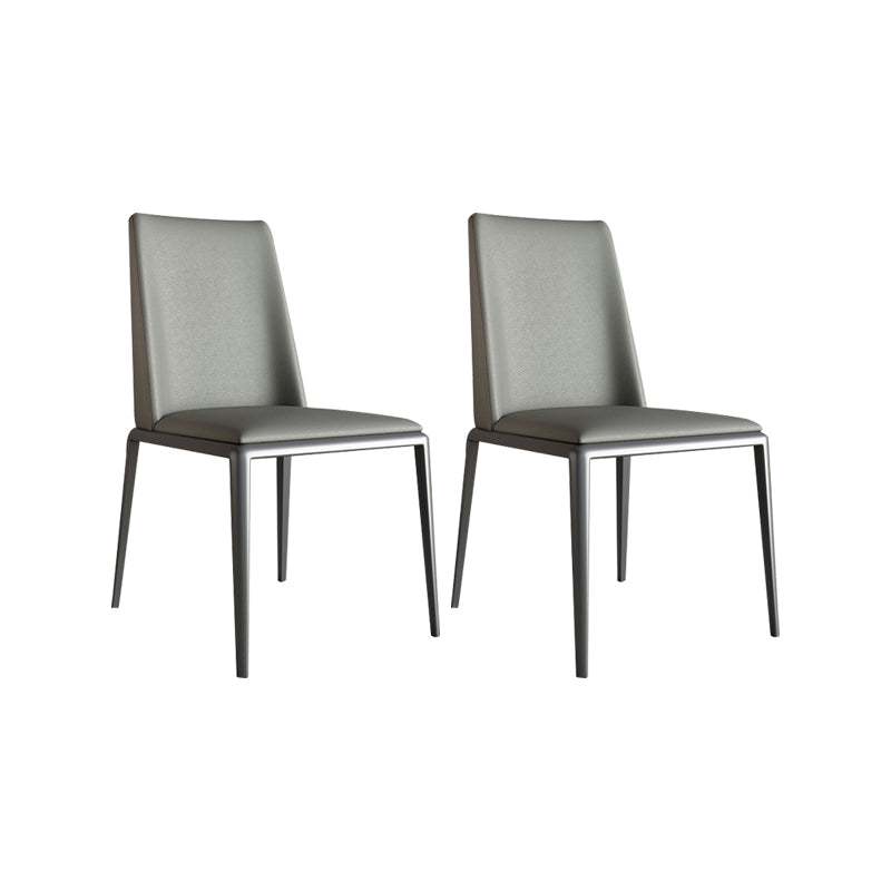 Industrial Upholstered Armless Chair Kitchen Parsons Dining Chair