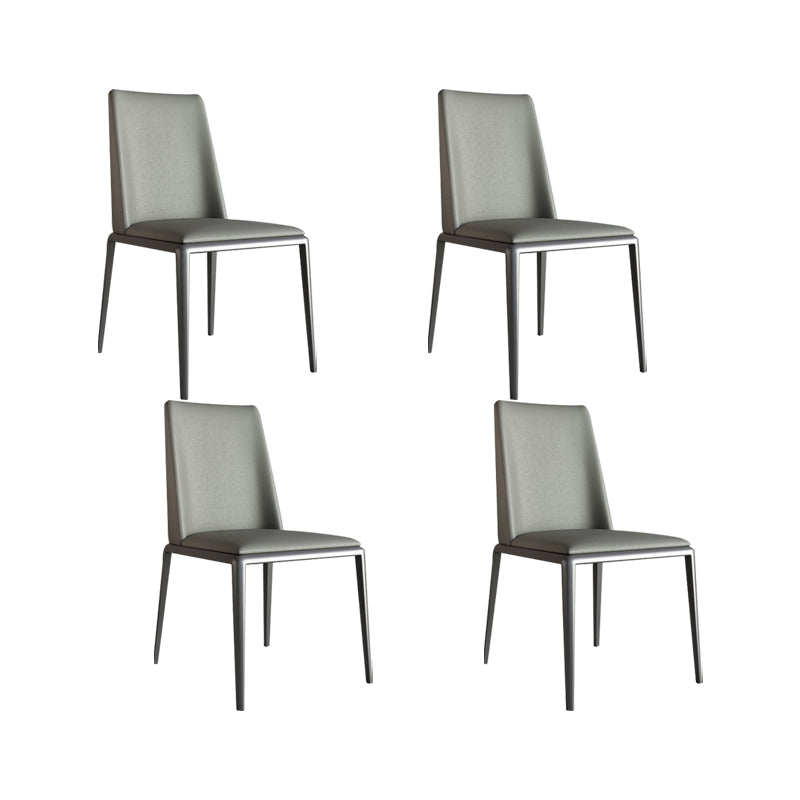 Industrial Upholstered Armless Chair Kitchen Parsons Dining Chair