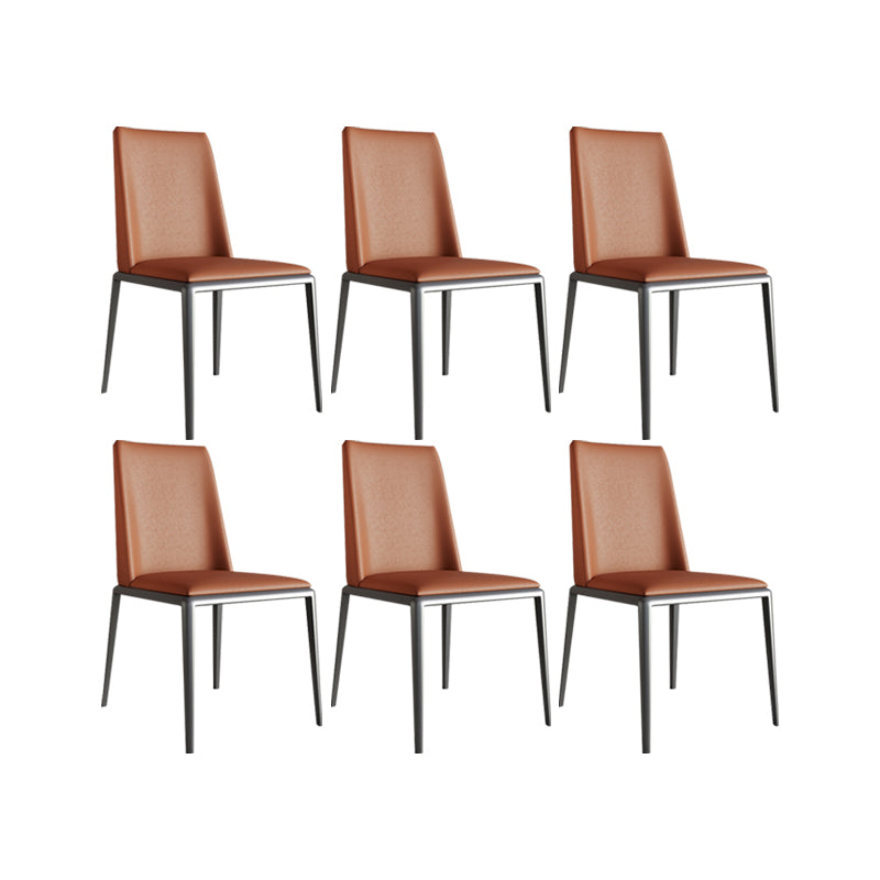 Industrial Upholstered Armless Chair Kitchen Parsons Dining Chair