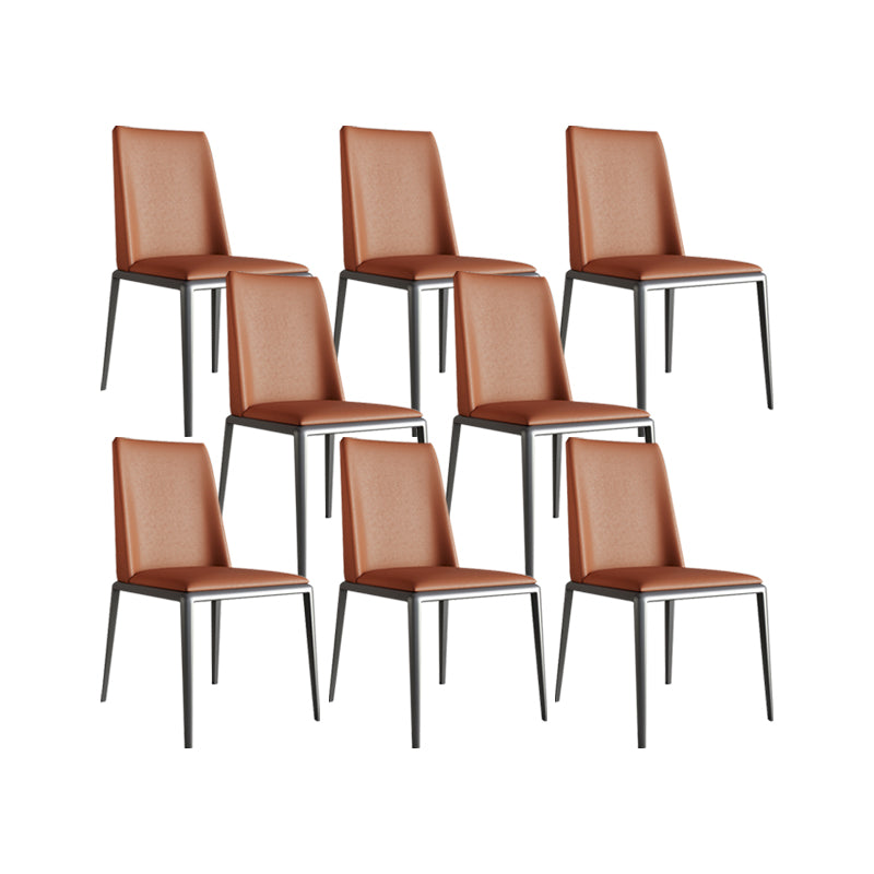 Industrial Upholstered Armless Chair Kitchen Parsons Dining Chair