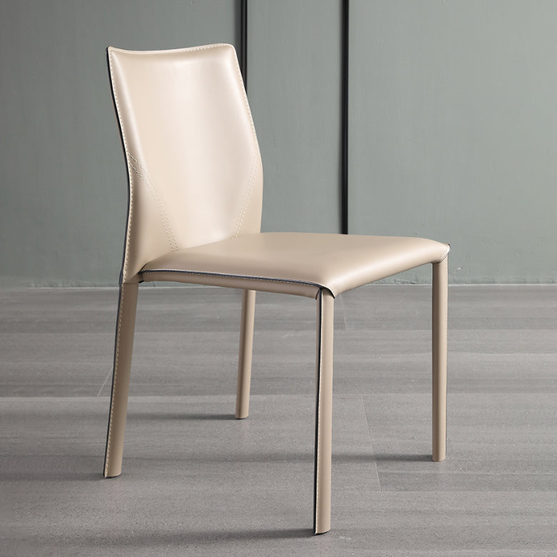 Dining Room Armless Chair Home Faux Leather Parsons Dining Chair
