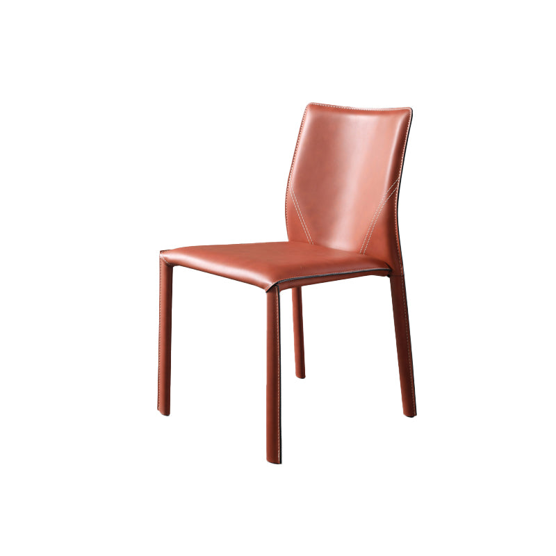 Dining Room Armless Chair Home Faux Leather Parsons Dining Chair