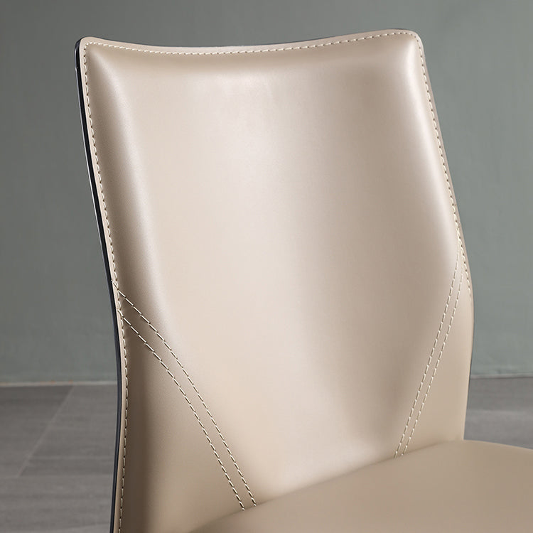Dining Room Armless Chair Home Faux Leather Parsons Dining Chair