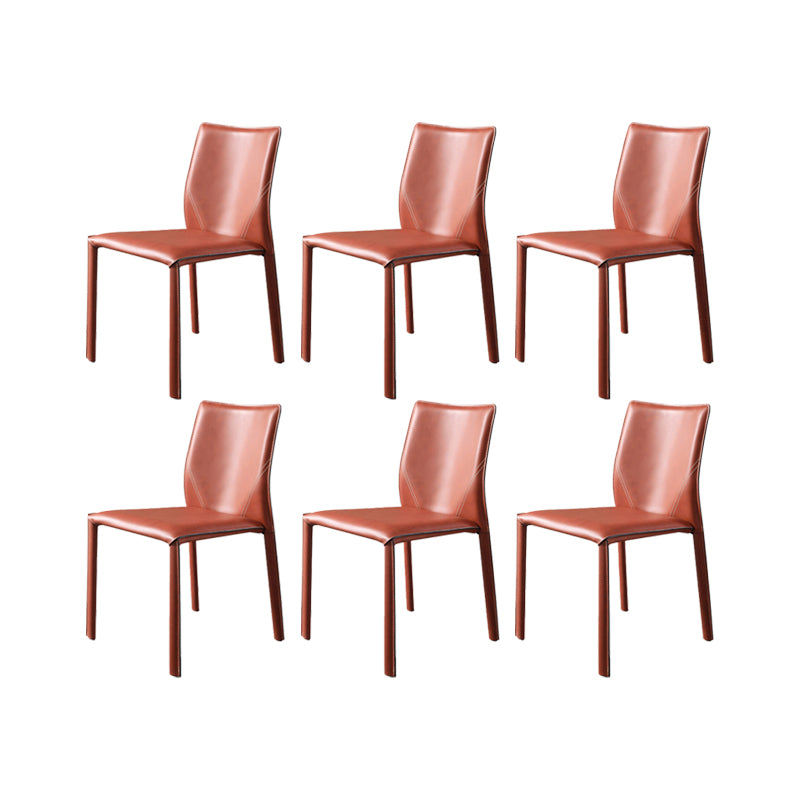 Dining Room Armless Chair Home Faux Leather Parsons Dining Chair