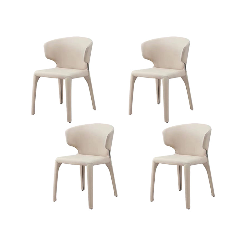 Faux Leather Dining Chairs Industrial Wingback Side Chair for Dining Room