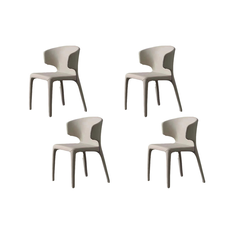 Faux Leather Dining Chairs Industrial Wingback Side Chair for Dining Room
