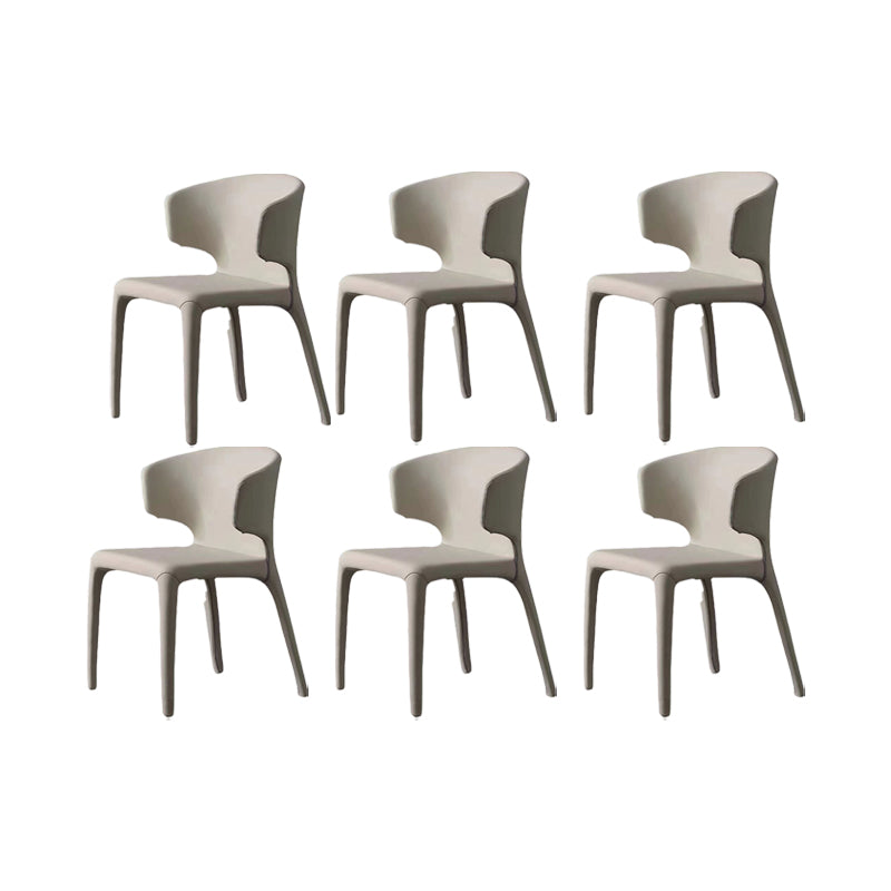 Faux Leather Dining Chairs Industrial Wingback Side Chair for Dining Room