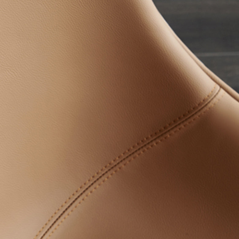 Modern Style Dining Chairs Faux Leather Kitchen Chairs with Metal Legs
