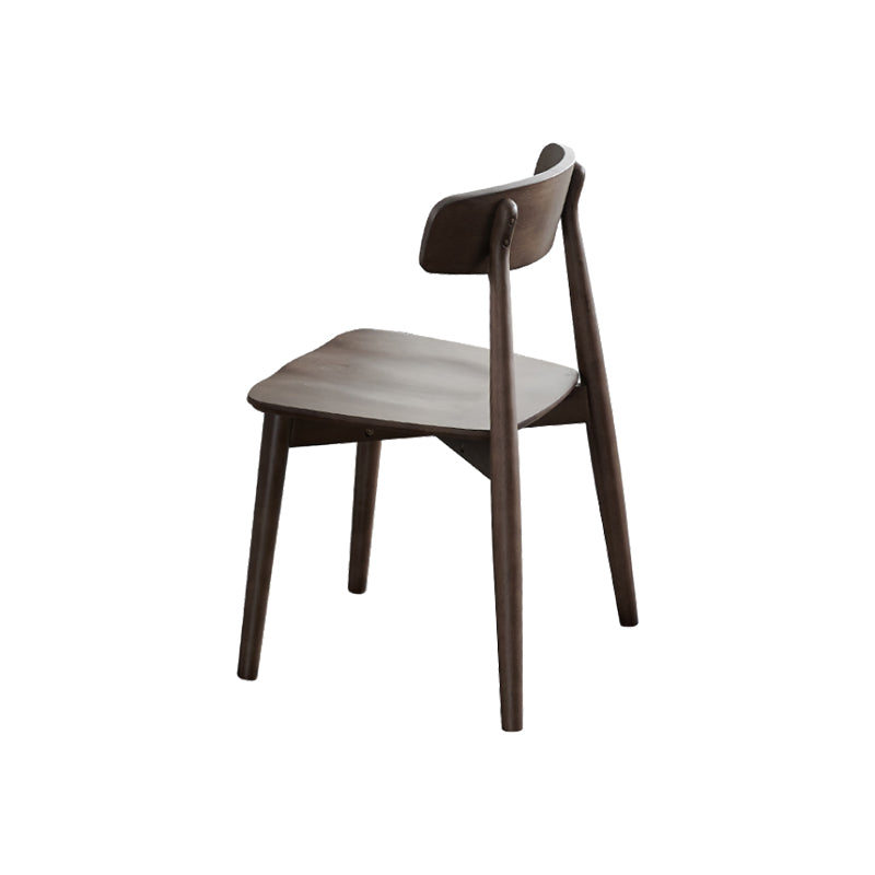 Solid Wood Dining Chair Modern Style Open Back Armless Chair for Dining Room