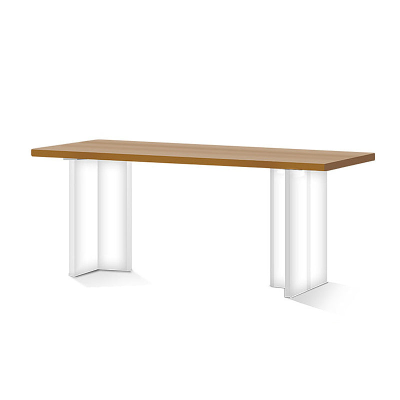1/7 Pcs Solid Wood Dining Set Modern Rectangle Table Dining Set with Windsor Chairs