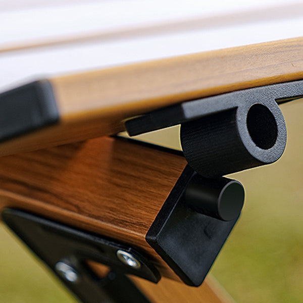 Industrial Outdoor Folding Table Aluminum Brown Camping Table