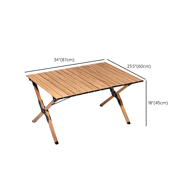 Industrial Outdoor Folding Table Aluminum Brown Camping Table