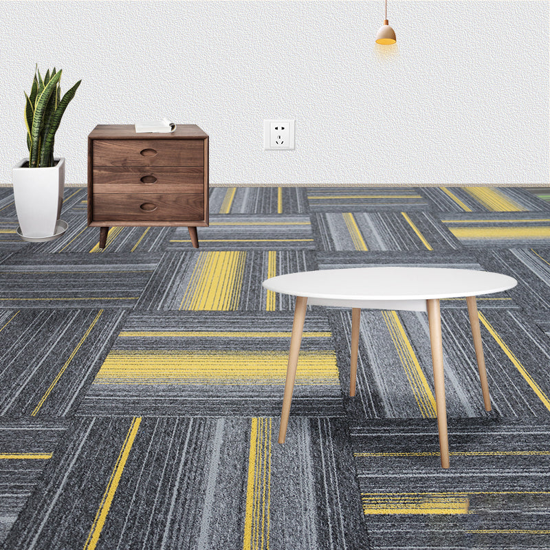 Indoor Carpet Floor Tile Level Loop Non-Skid Fire Resistant Living Room