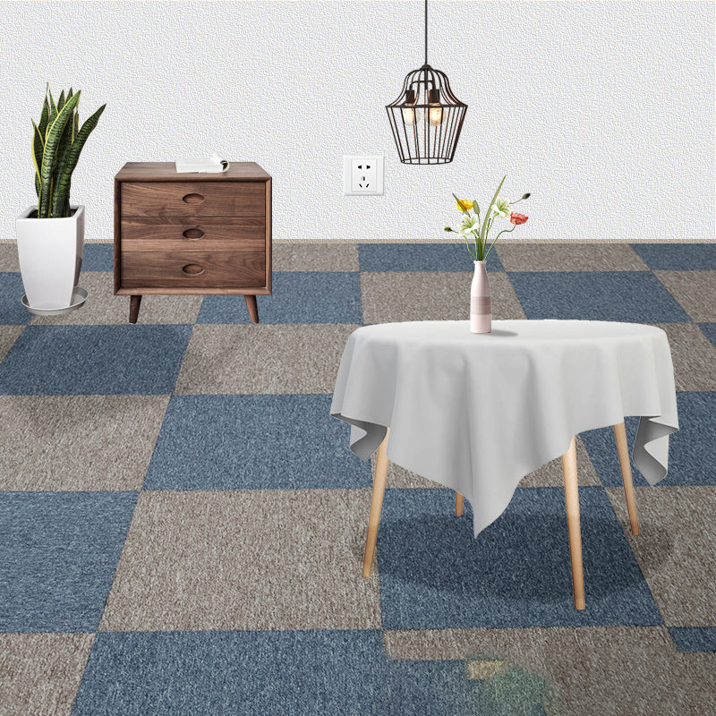 Indoor Carpet Floor Tile Level Loop Non-Skid Fire Resistant Living Room