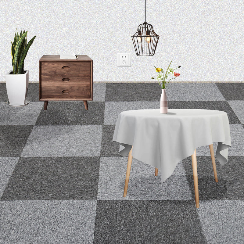 Indoor Carpet Floor Tile Level Loop Non-Skid Fire Resistant Living Room