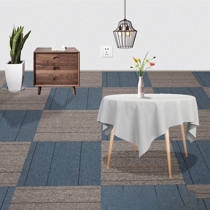 Indoor Carpet Floor Tile Level Loop Non-Skid Fire Resistant Living Room