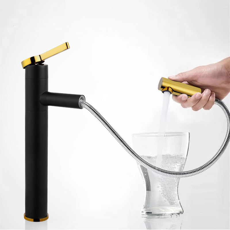 Swivel Spout Bathroom Sink Faucet with Single Handle Brass Faucet