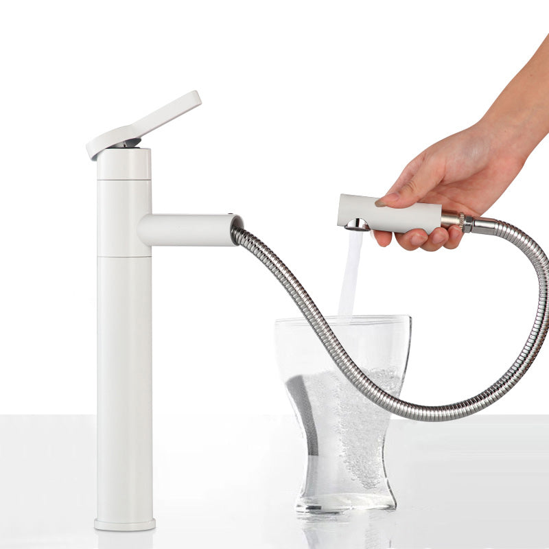 Swivel Spout Bathroom Sink Faucet with Single Handle Brass Faucet
