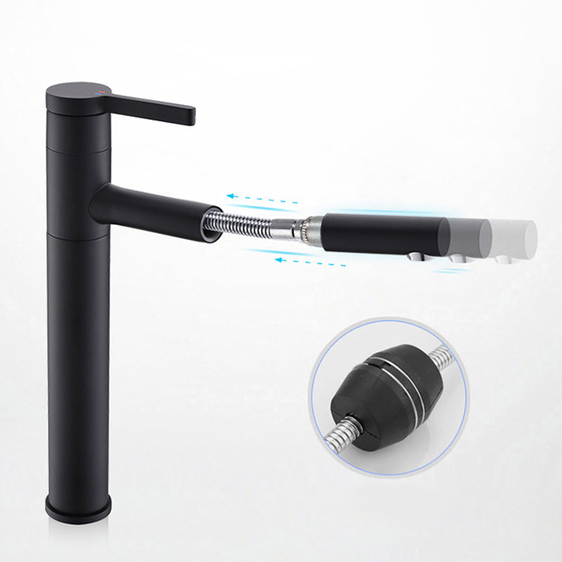 Swivel Spout Bathroom Sink Faucet with Single Handle Brass Faucet