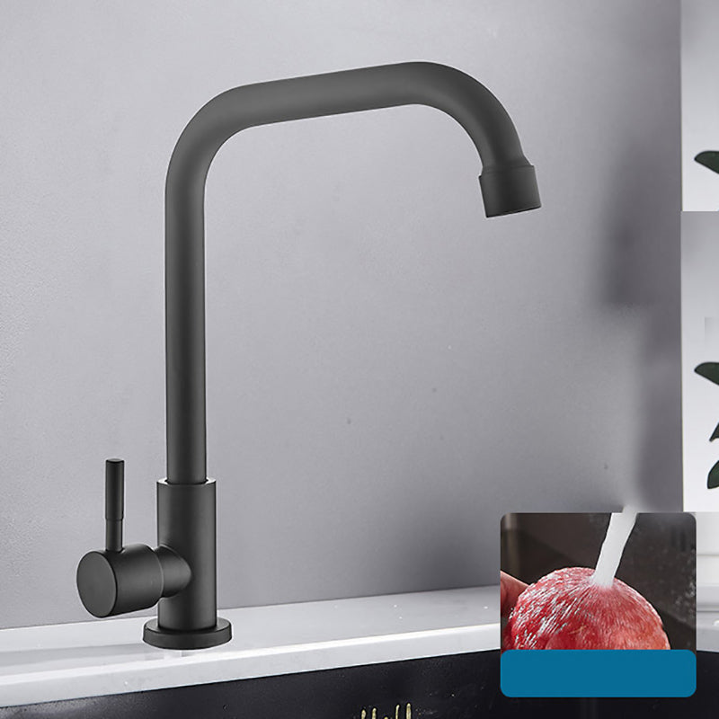 Contemporary Single Handle Kitchen Faucet Entry Cold Water 1-Hold Bar Faucet