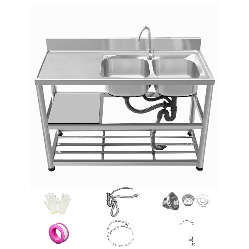 Modern Style Kitchen Sink All-in-one Stainless Steel Kitchen Sink with Drain Assembly
