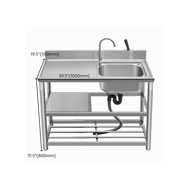 Modern Style Kitchen Sink All-in-one Stainless Steel Kitchen Sink with Drain Assembly