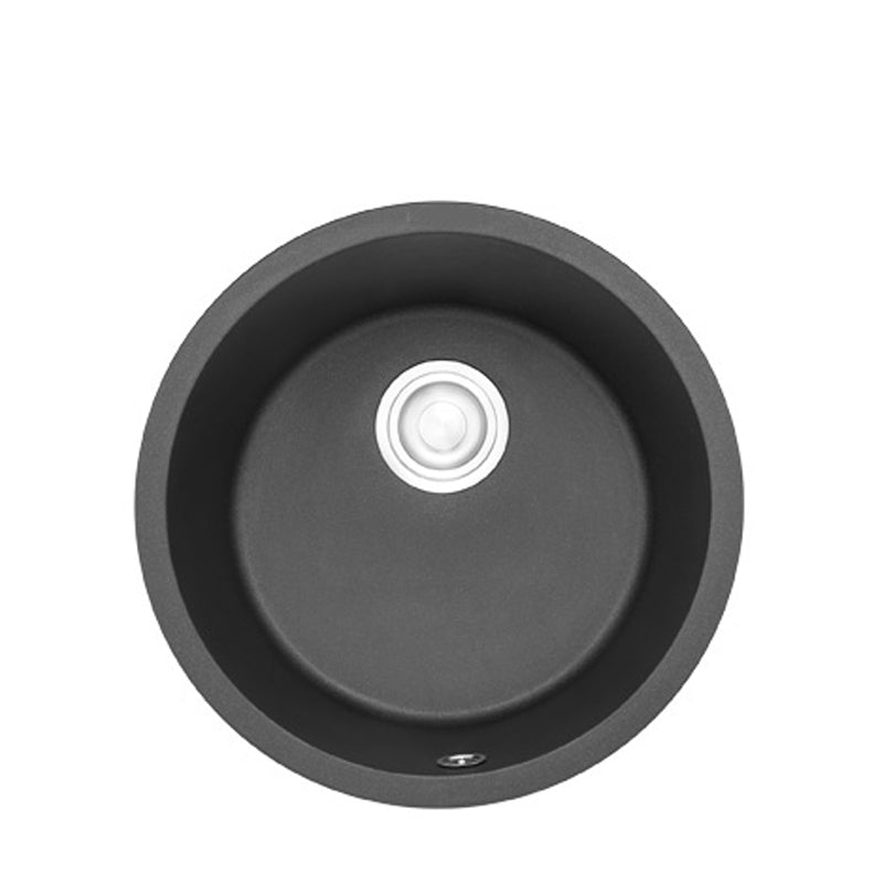 Modern Granite Single Bowl Sink with Basket Strainer Kitchen Sink